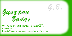 gusztav bodai business card